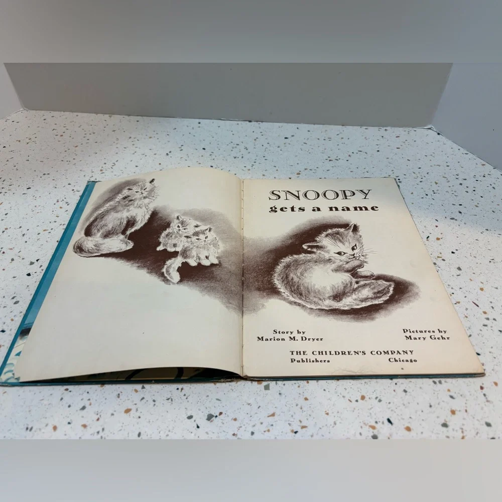 Vintage‎ 1950s Snoopy Gets a Name by Marion M. Dryer – Illustrated by Mary Gehr